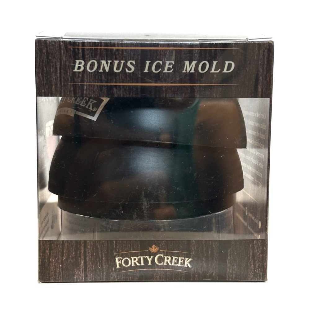 Forty Creek Whisky Ice Molds Dome Ball Bar Mixology Old Pal Drink Black White